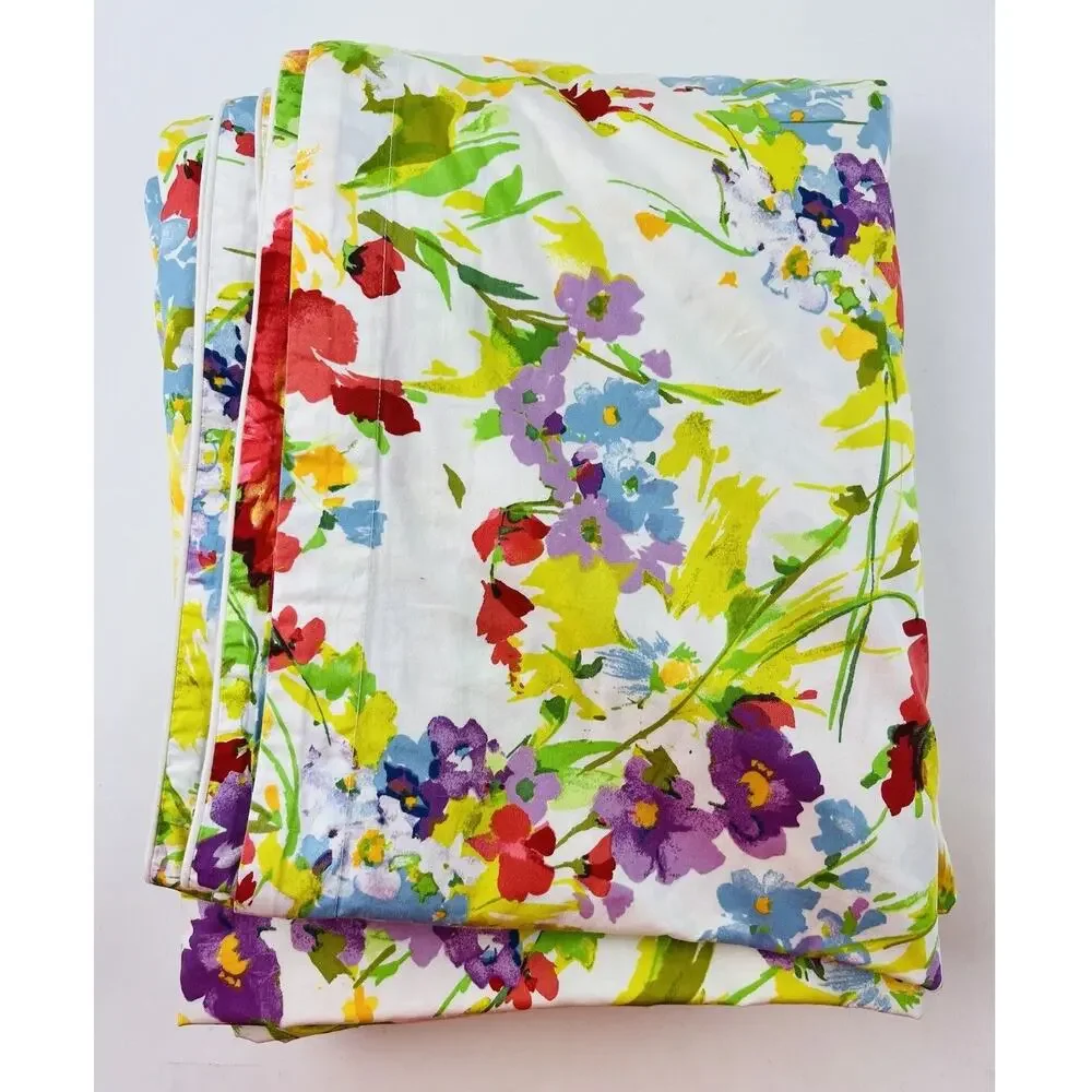 Rare Ralph Lauren Watch Hill Floral King Duvet Cover French Country Red Yellow